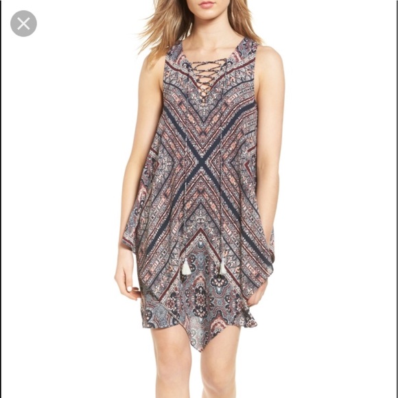 Chelsea28 Dresses & Skirts - NWT Chelsea 28 Layered Lace Up Shift Dress Sz Med